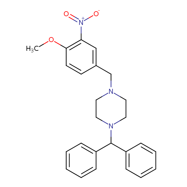 1 Benzhydryl 4 4 Methoxy 3 Nitrophenylmethylpiperazine Sielc