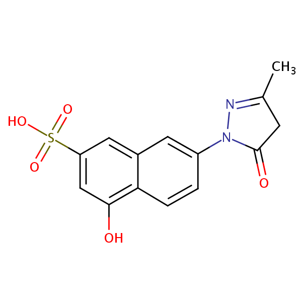 7 4 5 Dihydro 3 Methyl 5 Oxo 1h Pyrazol 1 Yl 4 Hydroxynaphthalene 2 Sulphonic Acid Sielc