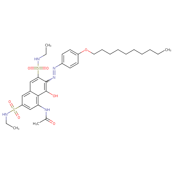 Acetamide N Decyloxy Phenyl Azo Bis Ethylamino Sulfonyl