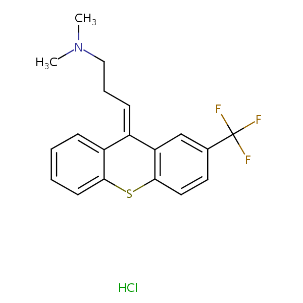 Thioxanthene 9 3 Dimethylamino Propylidene 2 Trifluoromethyl Hydrochloride E Sielc